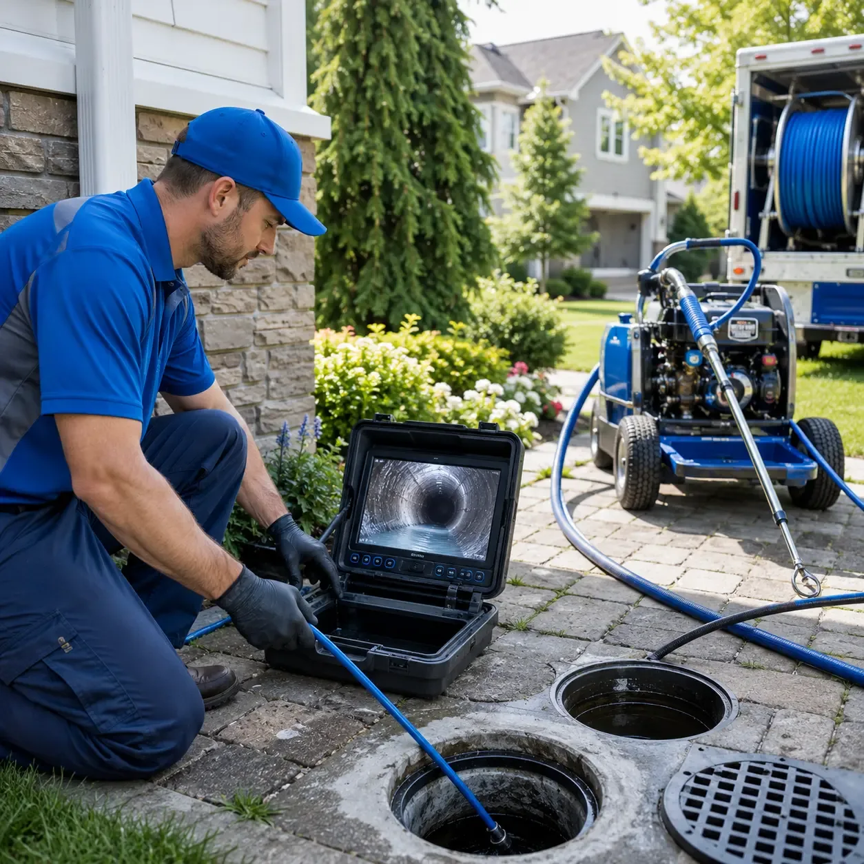 Outdoor drain cleaning professionals serving Colfax, WI